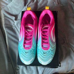 Blue, Pink, And White Nike Air Max 720